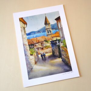 Croatia island Hvar streets, Fine art print