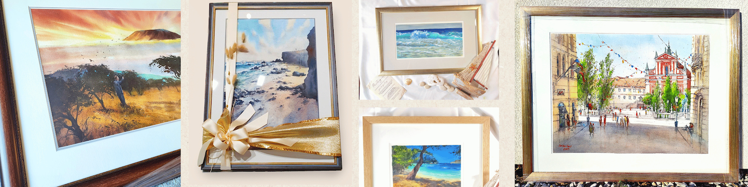 Framed original artworks