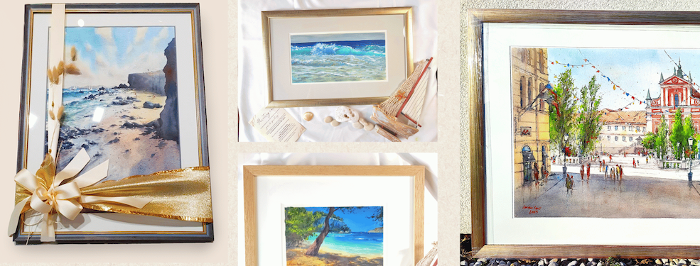 Framed original artworks