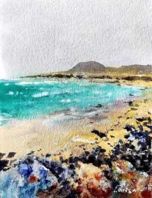 Furteventura turquoise ocean mini artwork