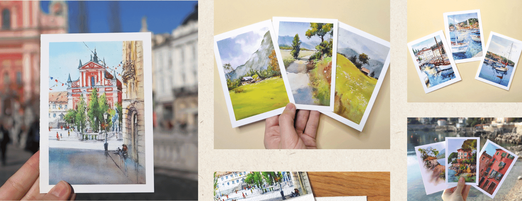 Mediterannean art greeting cards