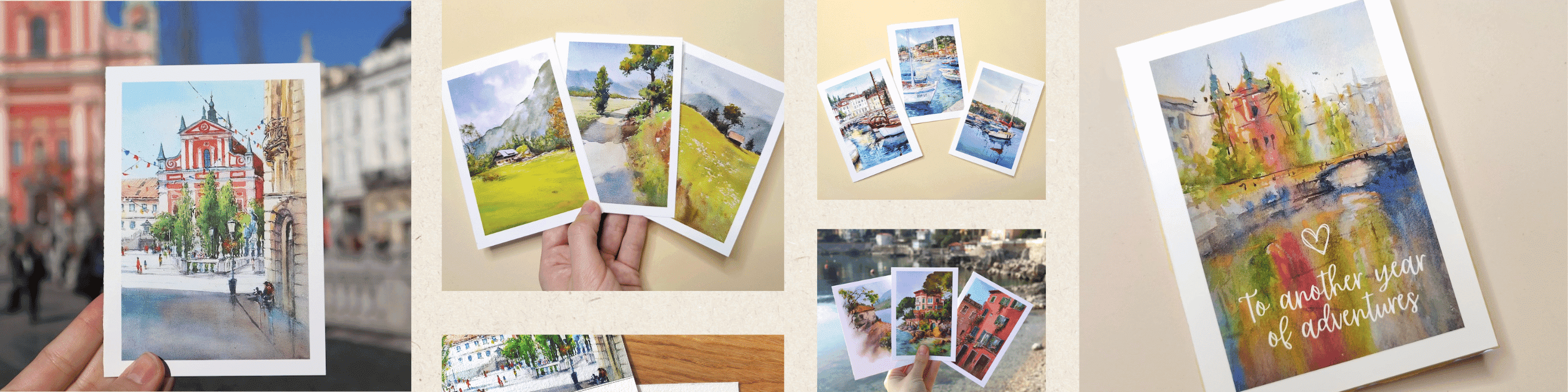 Mediterannean art greeting cards