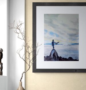 Opatija maiden with seagull