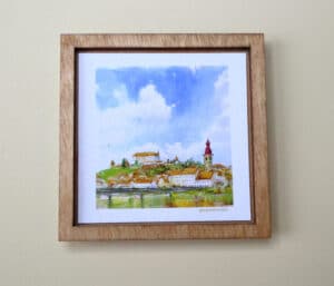 Ptuj souvenir mini painting magnet